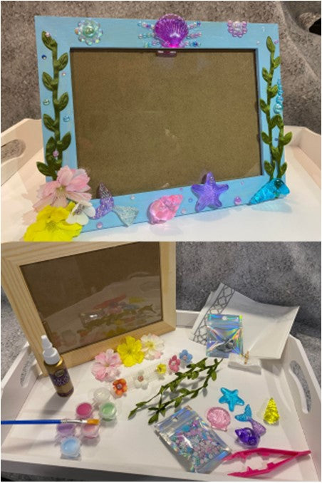  DIY Mosaic Mermaid Picture frames, Arts & crafts 4x6 Picture  Frame Diy kit, suitable for 4 5 6 7 8 9 10 11 12 year old boys Girls gift,  Colorful mermaid toys for kids arts and crafts supplies
